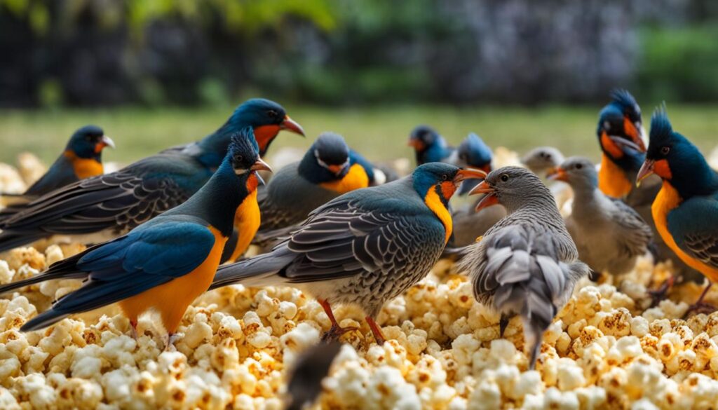 bird food popcorn