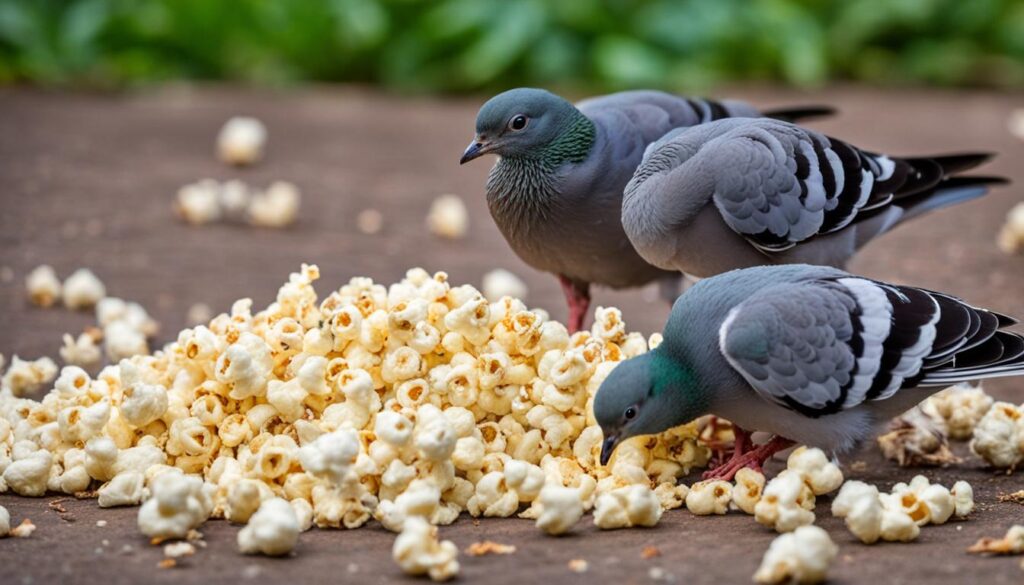 can baby pigeons eat popcorn