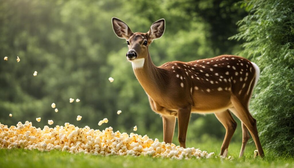 can deer digest popcorn