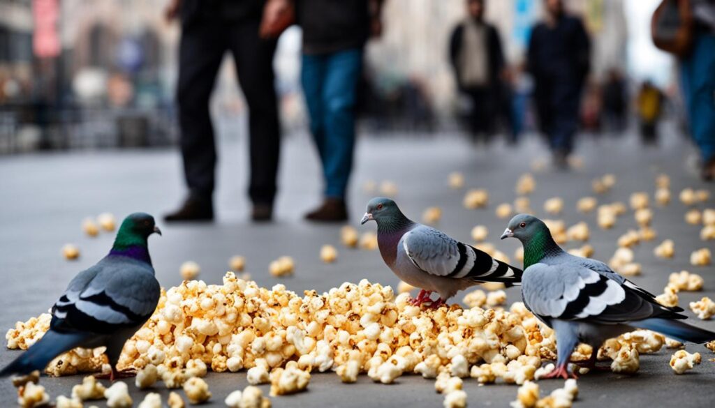 can pigeons eat popcorn every day