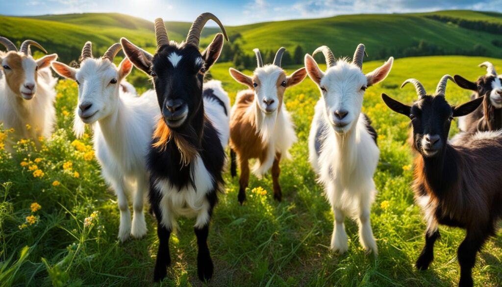 feeding popcorn to goats