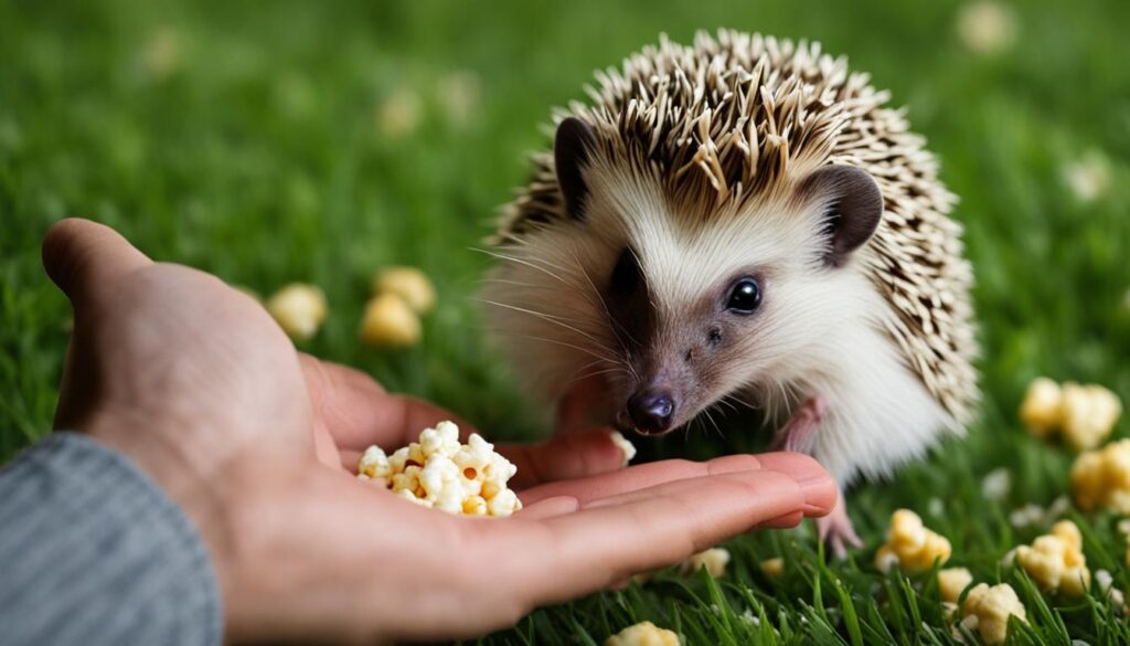 feeding popcorn to hedgehogs safely