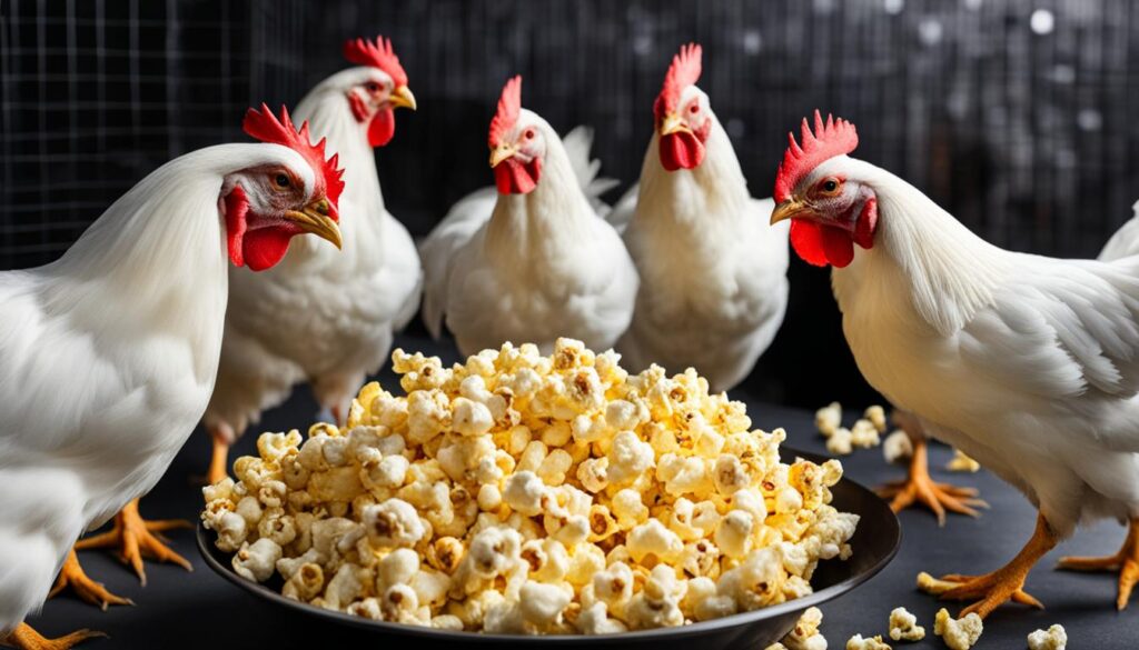 safety precautions for feeding popcorn to chickens