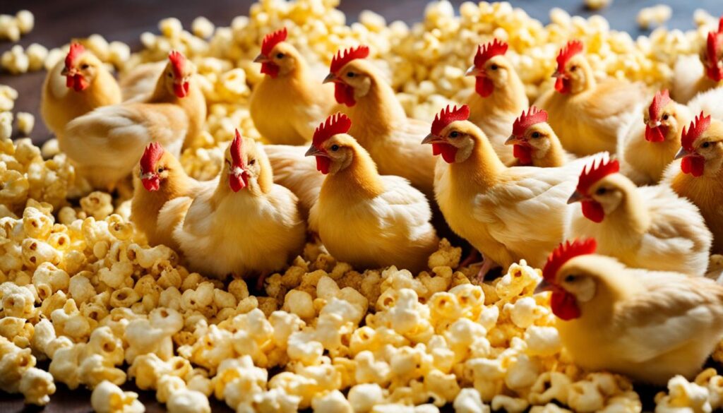 unhealthy popcorn for chickens