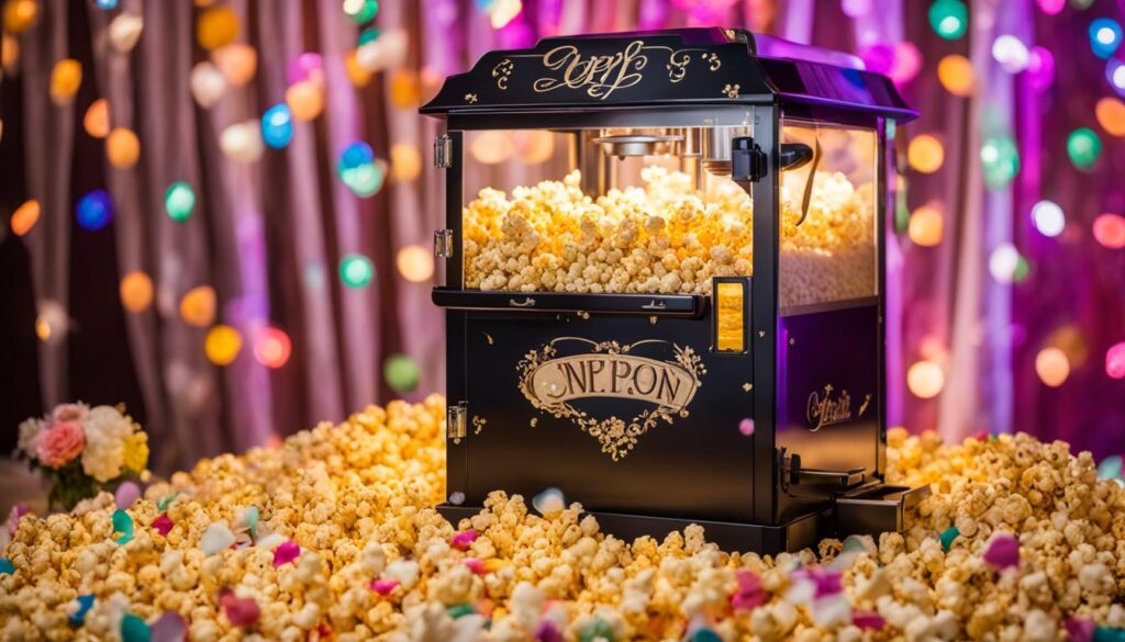 wedding popcorn machine rental cost